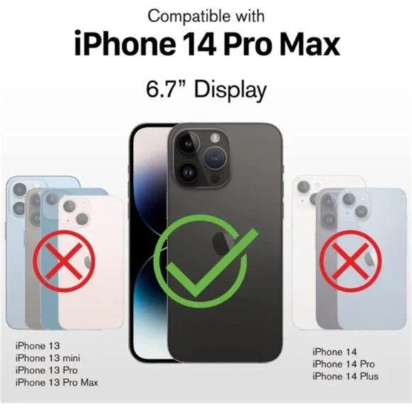 Wallet Case Compatible with Apple iPhone 14 Pro Max (6.7"-inch), (Military Grade - Picture 2 of 7